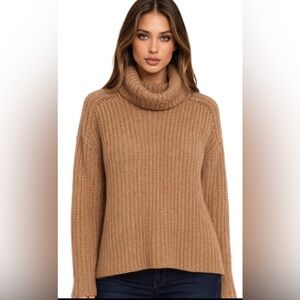 Abercrombie & Fitch Chunky Knit Turtleneck Sweater Cozy Neutral